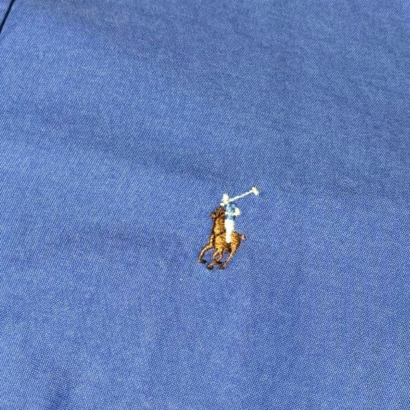 RALPH LAUREN Button Down Long Sleeve Oxford Yarmouth Shirt Blue‎ Adult 18-34 - Picture 2 of 6